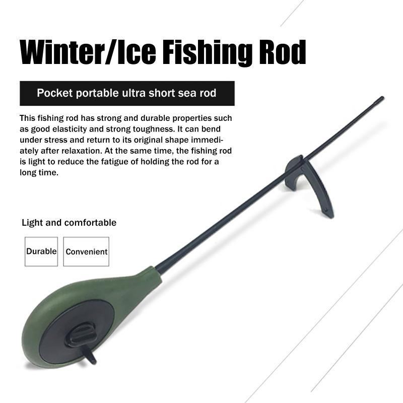 Hot Sale 2PCS Portable Plastic - Fishing Rod Ice 评论和价格
