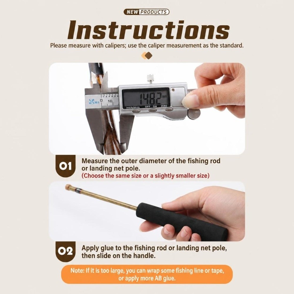Portable EVA Fishing Rod Handl - Fishing Rod Ice 评论和价格