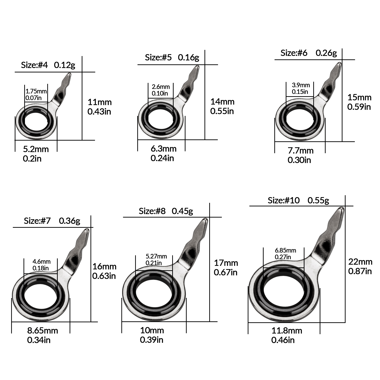 THKFISH 60pcs Fishing Rod Guid - Fishing Rod Guide Replacement 评论和价格