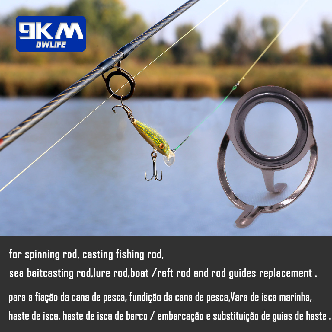Fishing Rod Guide 9~200Pcs Sta - Fishing Rod Guide Replacement 评论和价格